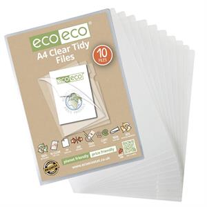 Eco Eco A4 10 Side Opening Clear Tidy Files
